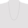 14K White Gold 26 inch .5mm Box with Spring Ring Clasp Chain