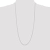14K White Gold 30 inch .5mm Box with Spring Ring Clasp Chain
