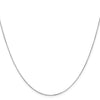 14K White Gold 30 inch .5mm Box with Lobster Clasp Chain