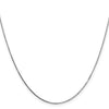 14K White Gold 26 inch .7mm Box with Spring Ring Clasp Chain