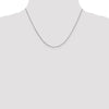 14K White Gold 18 inch .7mm Box with Spring Ring Clasp Chain
