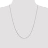 14K White Gold 24 inch .7mm Box with Spring Ring Clasp Chain