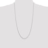 14K White Gold 28 inch .7mm Box with Spring Ring Clasp Chain