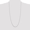 14K White Gold 30 inch .7mm Box with Spring Ring Clasp Chain