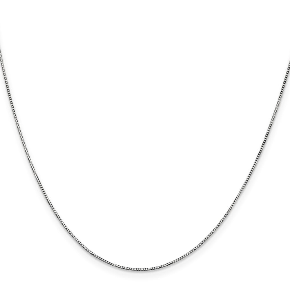 14K White Gold 30 inch .7mm Box with Lobster Clasp Chain