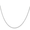 14K White Gold 26 inch .7mm Box with Lobster Clasp Chain