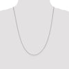 14K White Gold 24 inch .7mm Box with Lobster Clasp Chain