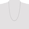 14K White Gold 26 inch .7mm Box with Lobster Clasp Chain