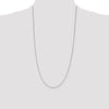 14K White Gold 28 inch .7mm Box with Lobster Clasp Chain