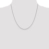 14K White Gold 20 inch .95mm Box with Lobster Clasp Chain