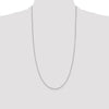 14K White Gold 28 inch .95mm Box with Lobster Clasp Chain