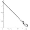 14K White Gold 8 inch .95mm Box with Lobster Clasp Bracelet