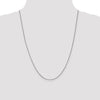 14K White Gold 24 inch 1mm Box with Lobster Clasp Chain