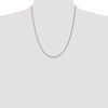 14K White Gold 22 inch 1.05mm Box with Lobster Clasp Chain