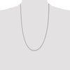 14K White Gold 26 inch 1.05mm Box with Lobster Clasp Chain