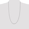 14K White Gold 28 inch 1.05mm Box with Lobster Clasp Chain