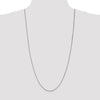 14K White Gold 30 inch 1.05mm Box with Lobster Clasp Chain