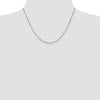 14K White Gold 18 inch 1.1mm Box with Lobster Clasp Chain