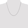 14K White Gold 20 inch 1.1mm Box with Lobster Clasp Chain