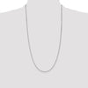 14K White Gold 28 inch 1.1mm Box with Lobster Clasp Chain