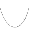 14K White Gold 22 inch 1.4mm Box with Lobster Clasp Chain