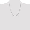14K White Gold 22 inch 1.4mm Box with Lobster Clasp Chain