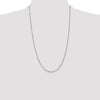 14K White Gold 26 inch 1.4mm Box with Lobster Clasp Chain