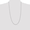 14K White Gold 28 inch 1.4mm Box with Lobster Clasp Chain