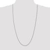14K White Gold 30 inch 1.5mm Box with Lobster Clasp Chain