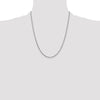 14K White Gold 22 inch 1.9mm Box with Lobster Clasp Chain