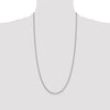 14K White Gold 28 inch 1.9mm Box with Lobster Clasp Chain