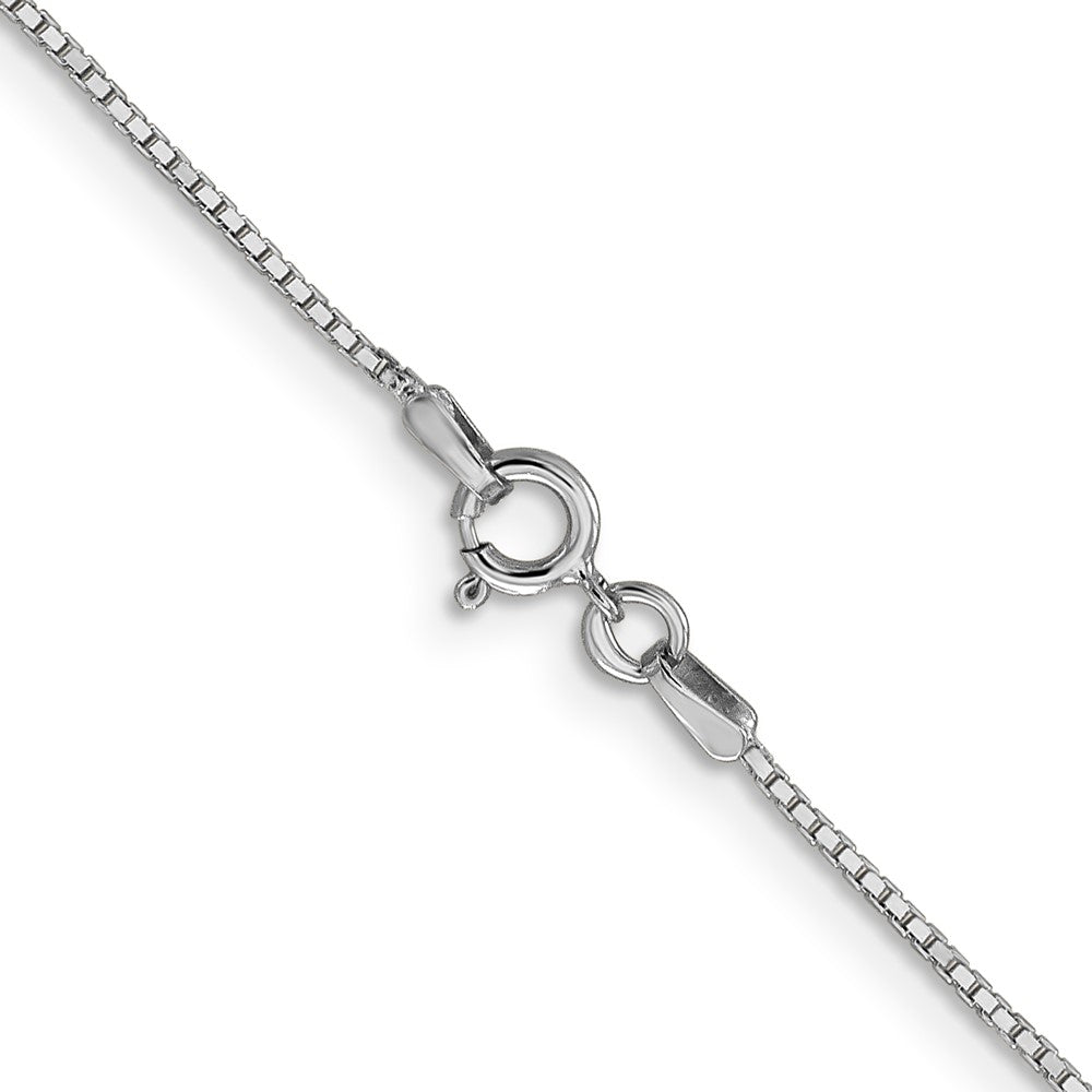 14K White Gold 26 inch .9mm Box with Spring Ring Clasp Chain