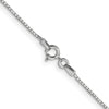 14K White Gold 28 inch .9mm Box with Spring Ring Clasp Chain