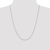 14K White Gold 24 inch .9mm Box with Spring Ring Clasp Chain