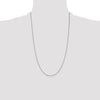 14K White Gold 26 inch .9mm Box with Spring Ring Clasp Chain
