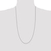 14K White Gold 28 inch .9mm Box with Spring Ring Clasp Chain