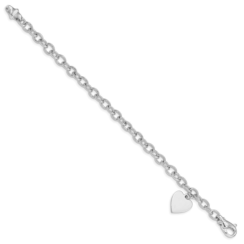 Gold Polished Engraveable Heart Bracelets