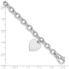 Gold Polished Engraveable Heart Bracelets