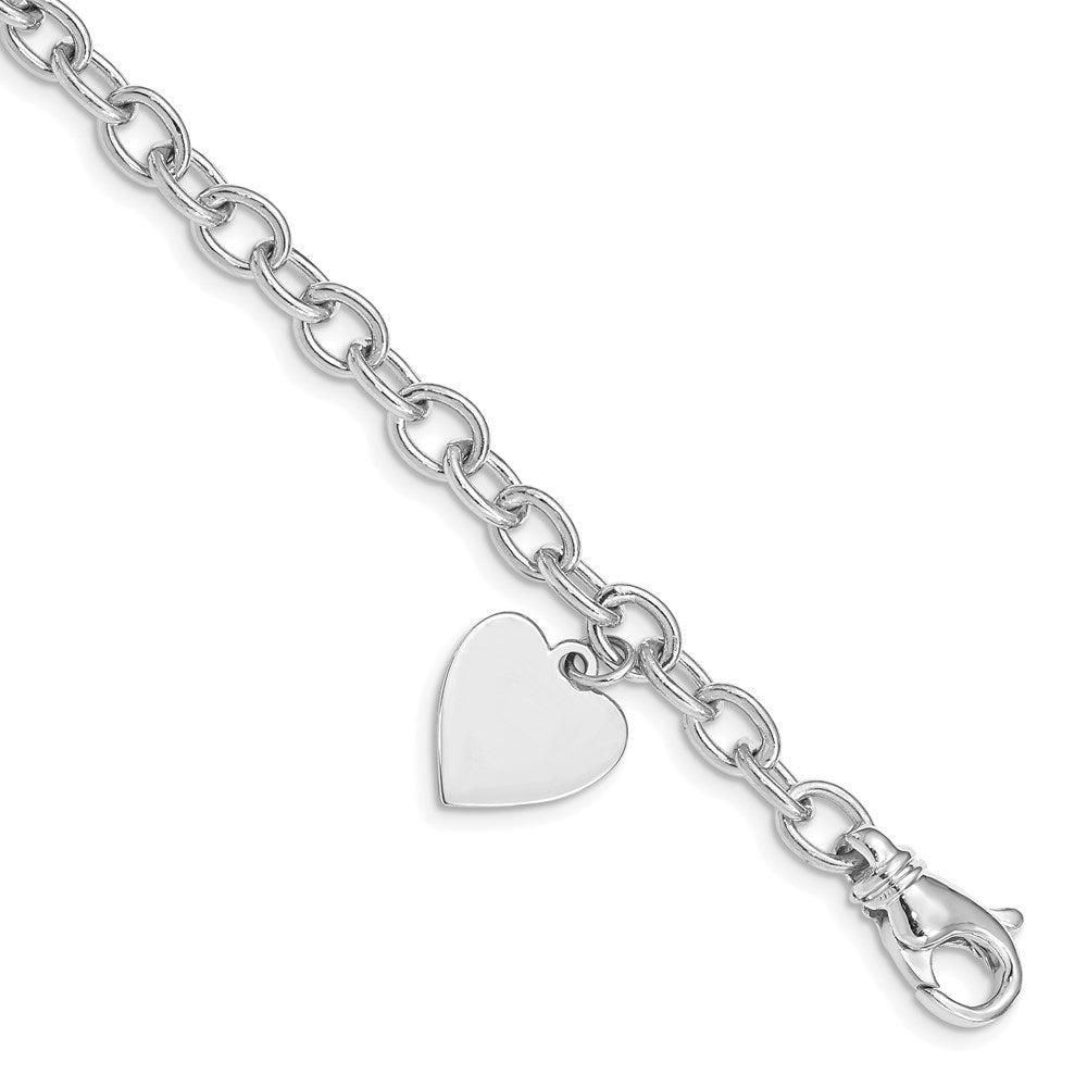 Gold Polished Engraveable Heart Bracelets