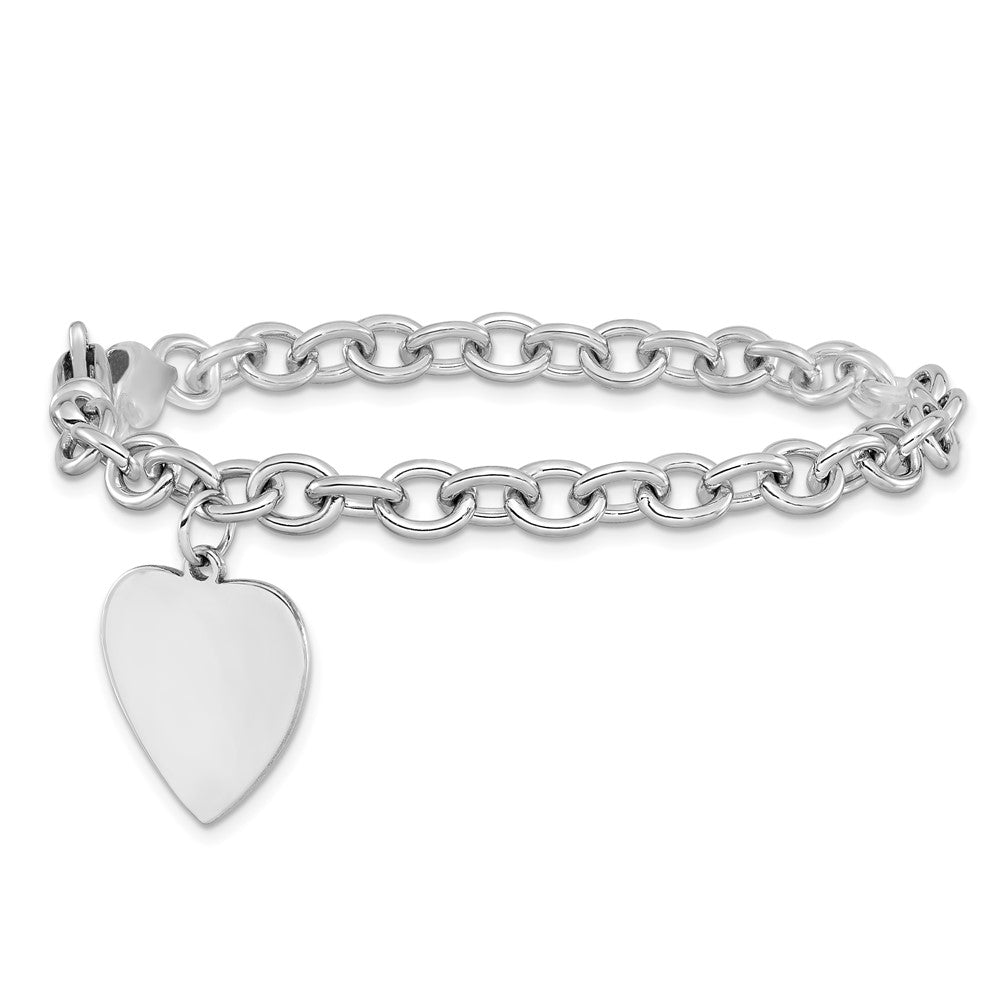 Gold Polished Engraveable Heart Bracelets