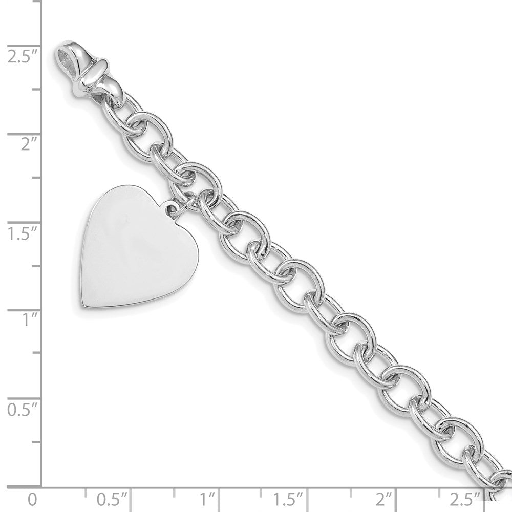 Gold Polished Engraveable Heart Bracelets