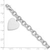 Gold Polished Engraveable Heart Bracelets