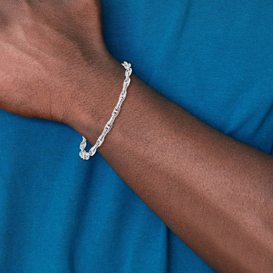 5.1mm Hand-polished Fancy Link Chain Bracelets