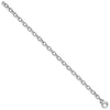 14K White Gold 7.5 inch 5mm Hand Polished with Ridged Edge Fancy Link Fancy Lobster Clasp Bracelet