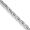 14K White Gold 20 inch 3mm Hand Polished Fancy Link with Lobster Clasp Chain