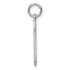14kw Large Brushed Diamond-cut Number 0 Charm