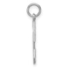 14kw Large Brushed Diamond-cut Number 5 Charm