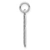 14kw Large Brushed Diamond-cut Number 6 Charm