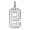 14kw Large Brushed Diamond-cut Number 9 Charm