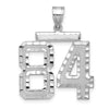 14kw Large Brushed Diamond-cut Number 84 Charm
